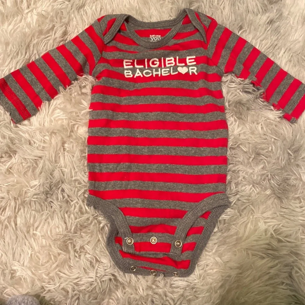 “Eligible Bachelor” long-sleeved onesie